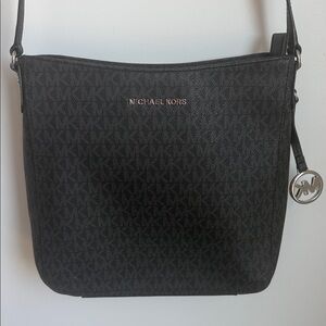 Michael Kors Black Logo-Print Crossbody Bag